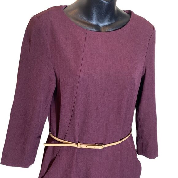 M.M. Lafleur burgundy etsuko dress size 4 sheath office corpcore - Picture 4 of 9